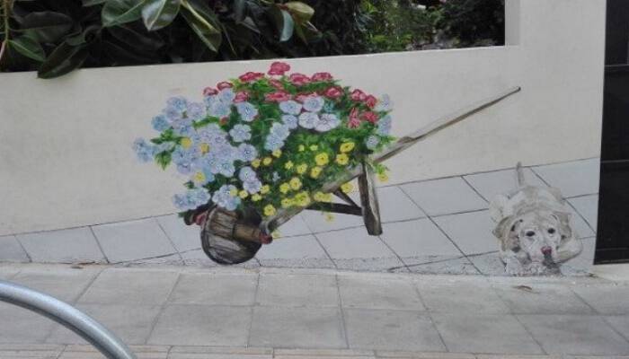  Μια γυναίκα στα Χανιά πήρε τα πινέλα της και μεταμόρφωσε τον δρόμο που μένει σε αληθινό παράδεισο
